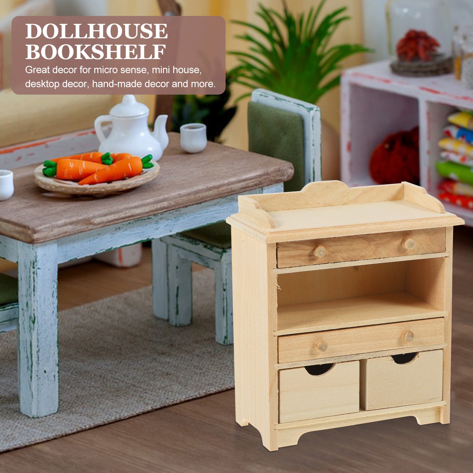 Mini Furniture for Dollhouse 1:12 Scale Cabinet D63042