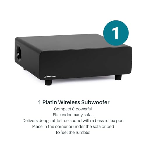 Platin Milan 5.1 Surround Sound Speaker System with WiSA SoundSend Transmitter S77458