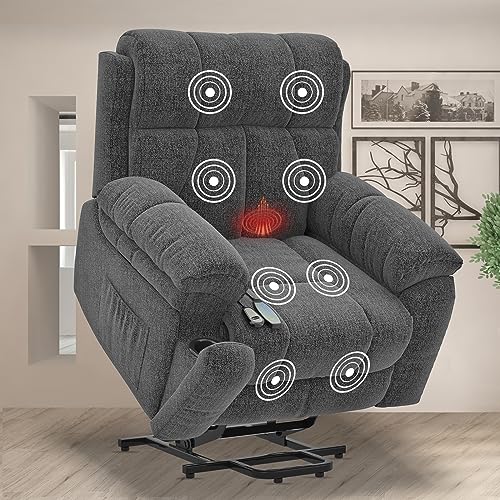 YONISEE Lift Chairs Recliner for Elderly, Massage and Heat, Heavy Duty with Cup Holders X643849