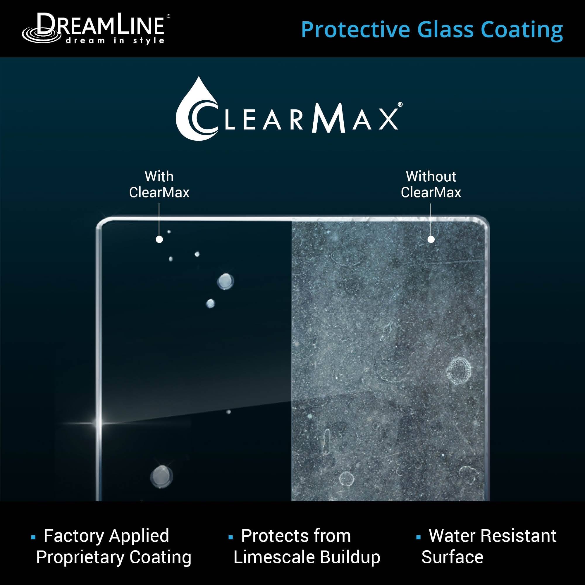 DreamLine Essence Frameless Bypass Shower Door 56-60 in. W x 76 in. H, Satin Q771