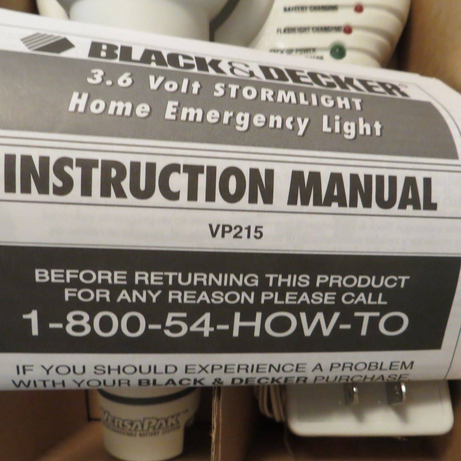 Black & Decker Stormlight Versapak VP215 3.6V Emergency Flashlight T293