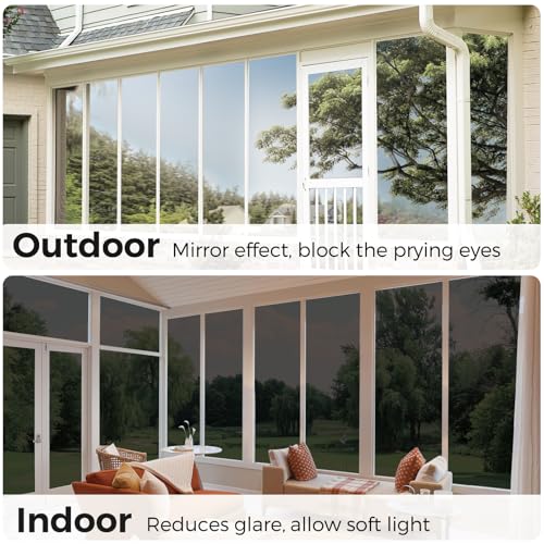 Coavas Window Privacy Film Frosted Glass Decorative Static Cling Sun Blocking Removable Q7188