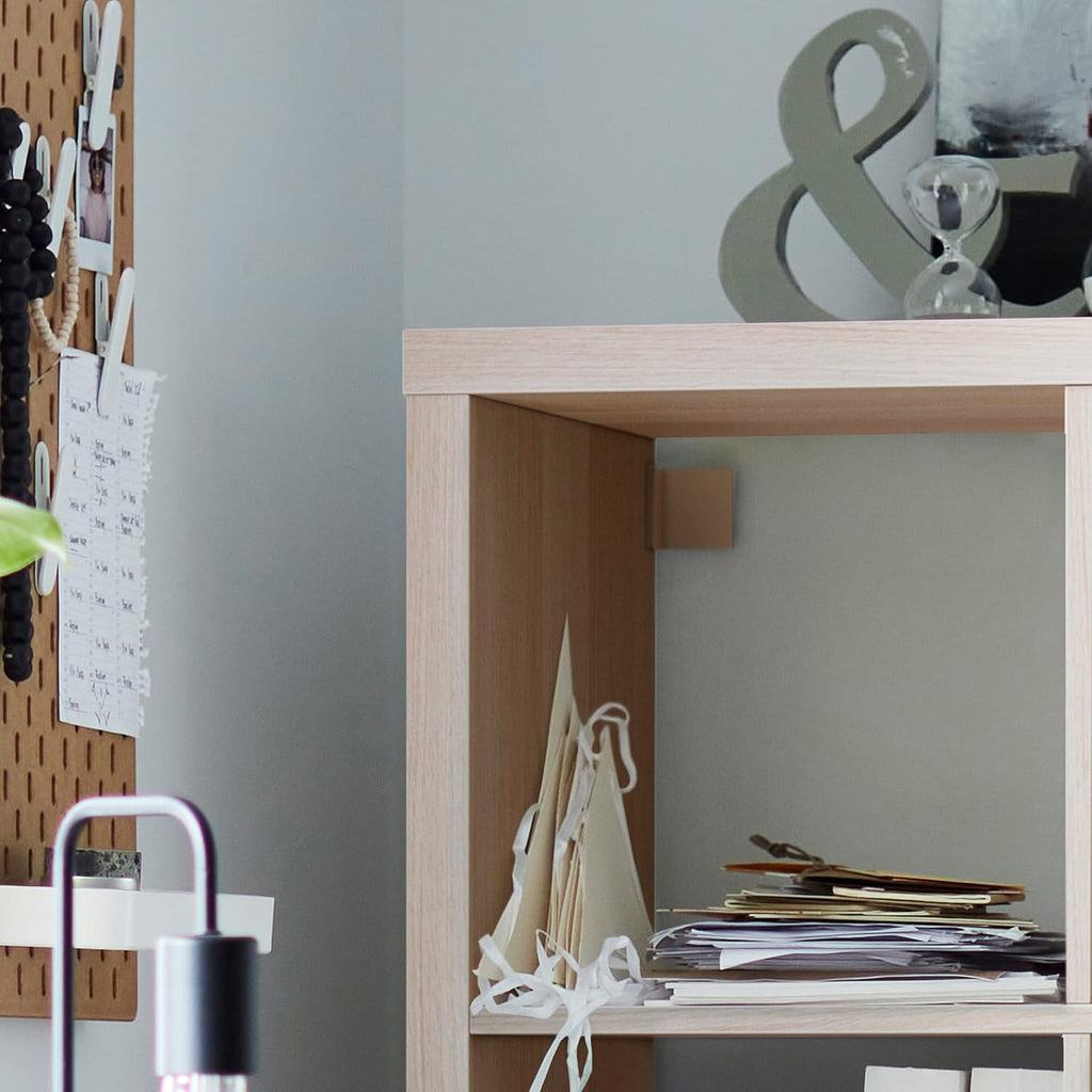 IKEA KALLAX shelving unit white stained oak effect 4 shelf P699084