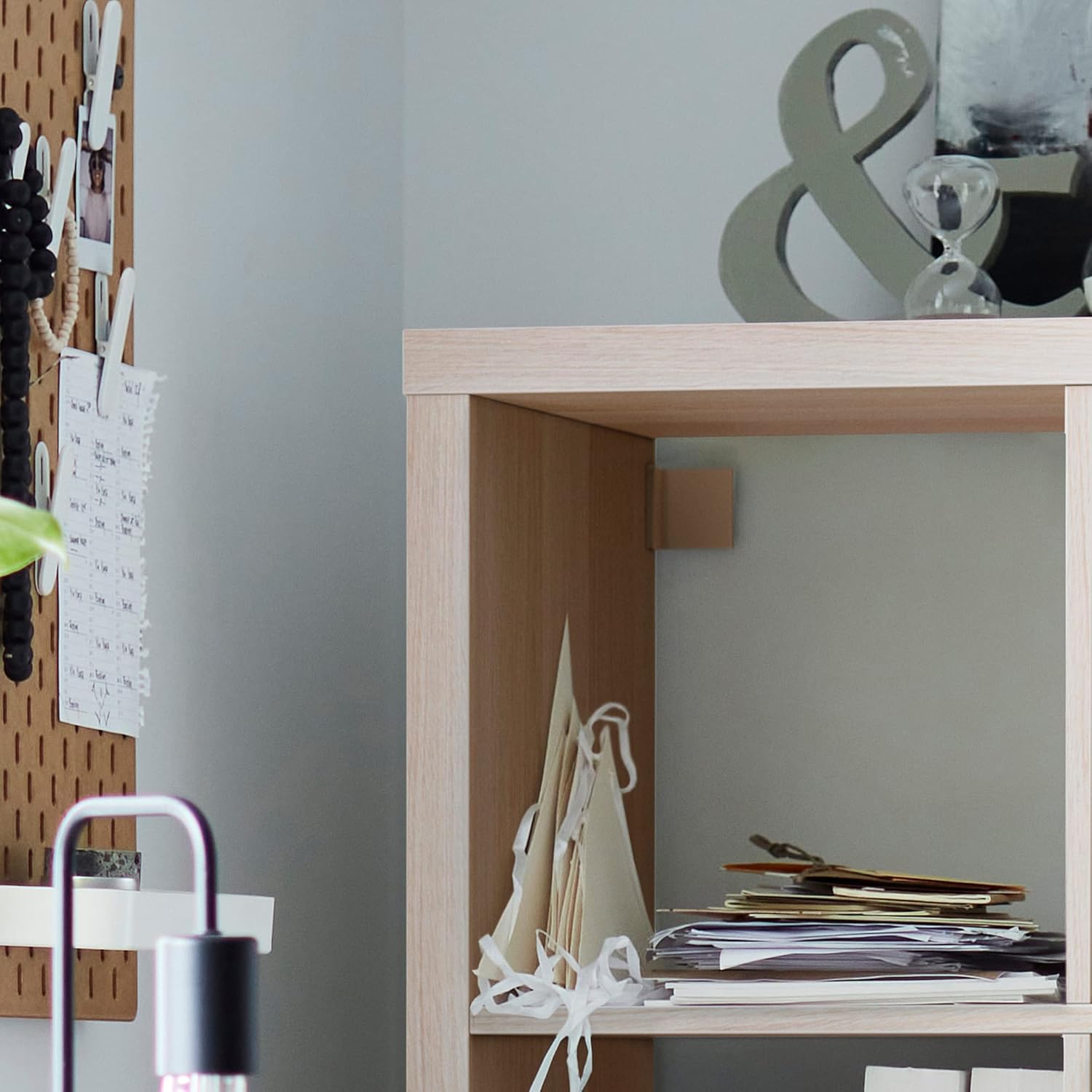 IKEA KALLAX shelving unit white stained oak effect 4 shelf P699084