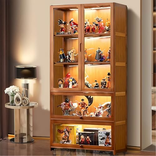 5 Tier Curio Display Cabinet with Acrylic Glass Door C342