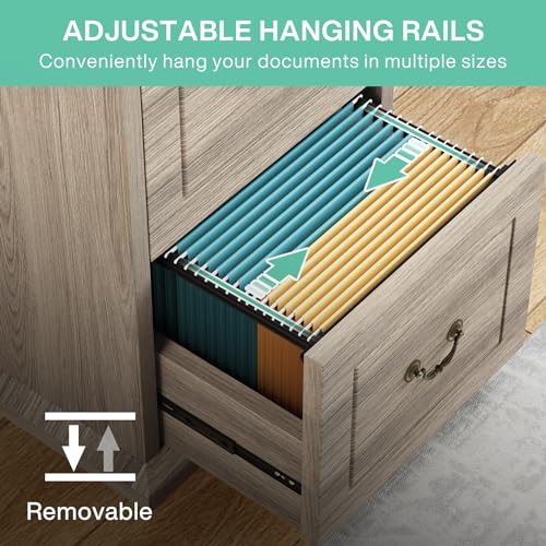 Tribesigns 4-Drawer Vertical File Cabinet for Home Office, Walnut V4891