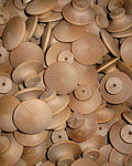 2" Birch Wood Unfinished Drawer Knobs Pulls Handles - Natural Wood Drawer Knobs Round Wood Unfinished Cabinet Furniture Drawer Knobs Pulls Handles - Round Wood Drawer Knobs without Screws (5)