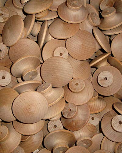 2" Birch Wood Unfinished Drawer Knobs Pulls Handles - Natural Wood Drawer Knobs Round Wood Unfinished Cabinet Furniture Drawer Knobs Pulls Handles - Round Wood Drawer Knobs without Screws (5)