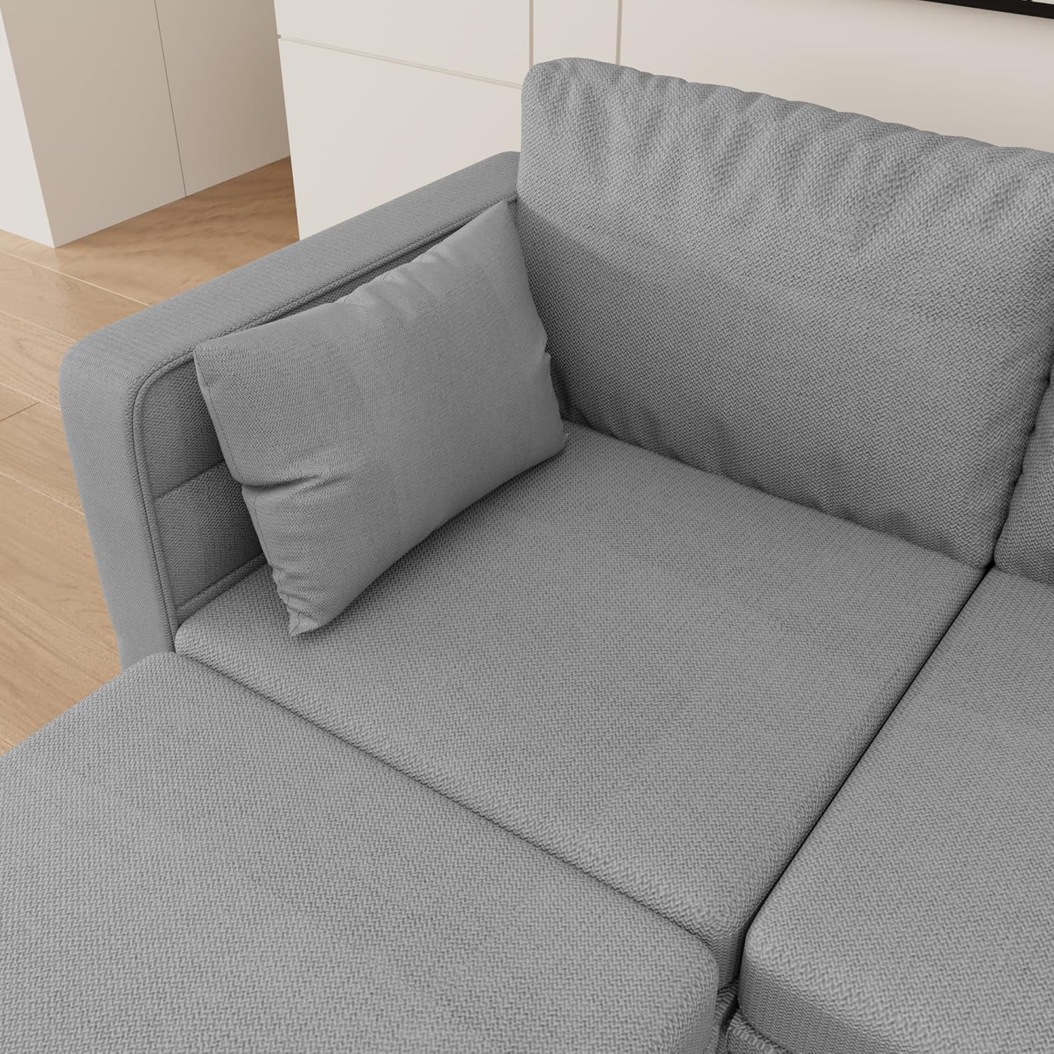 UBGO Modular Sectional Sofa with Storage, U-Shape, Gray L96247
