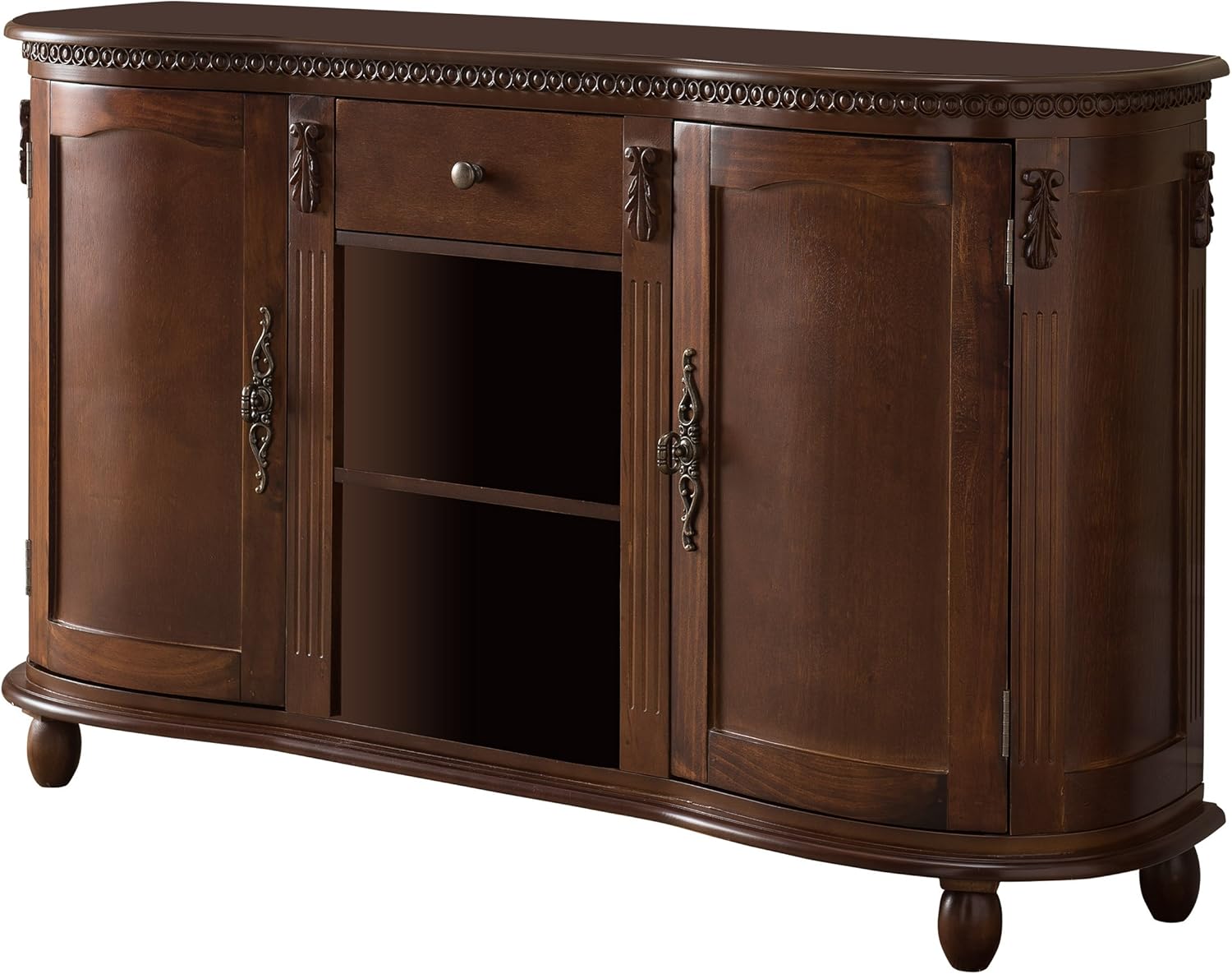 Kings Brand Furniture Wood Buffet Server Sideboard Console Table Cabinet, Walnut F7380