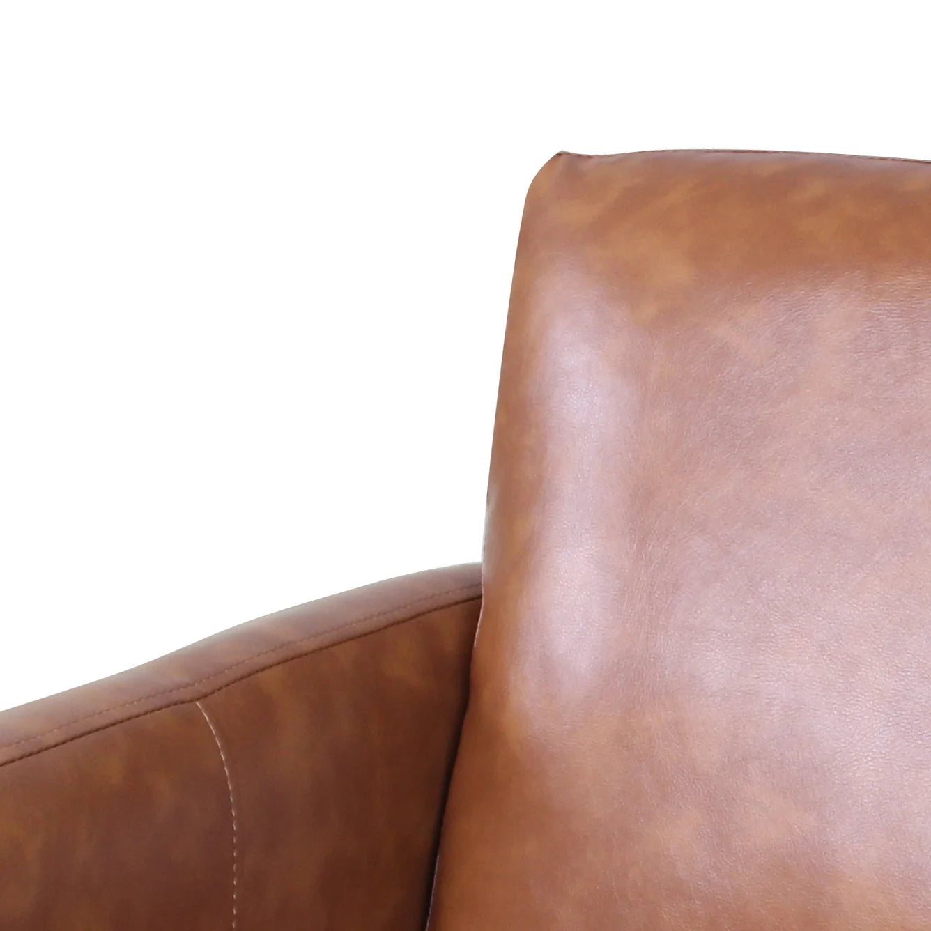 ARTFUL LIVING DESIGN Faux Leather Swivel Accent Chair with Arms Y74991