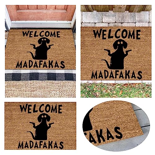 Funny Black Outdoor Door Mat for Entryway Porch L397710