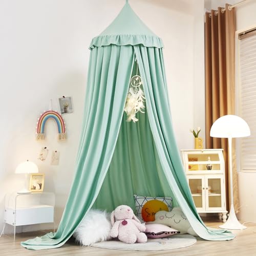 Kertnic Decor Canopy for Kids Bed, Princess Castle, Mosquito Net, Nordic Pink I88001