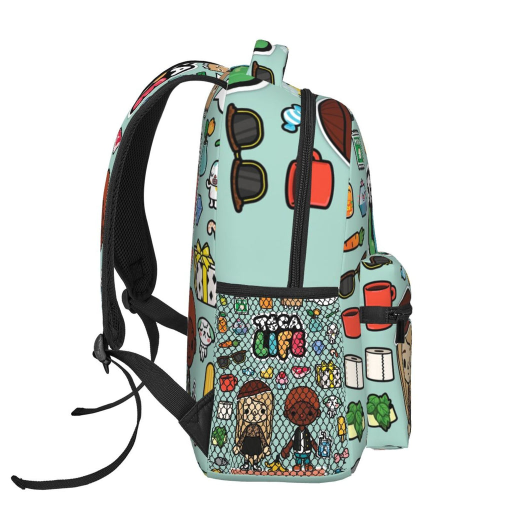 Toca Boca Backpack Laptop Bag Large Capacity Lightweight Daypack I9681