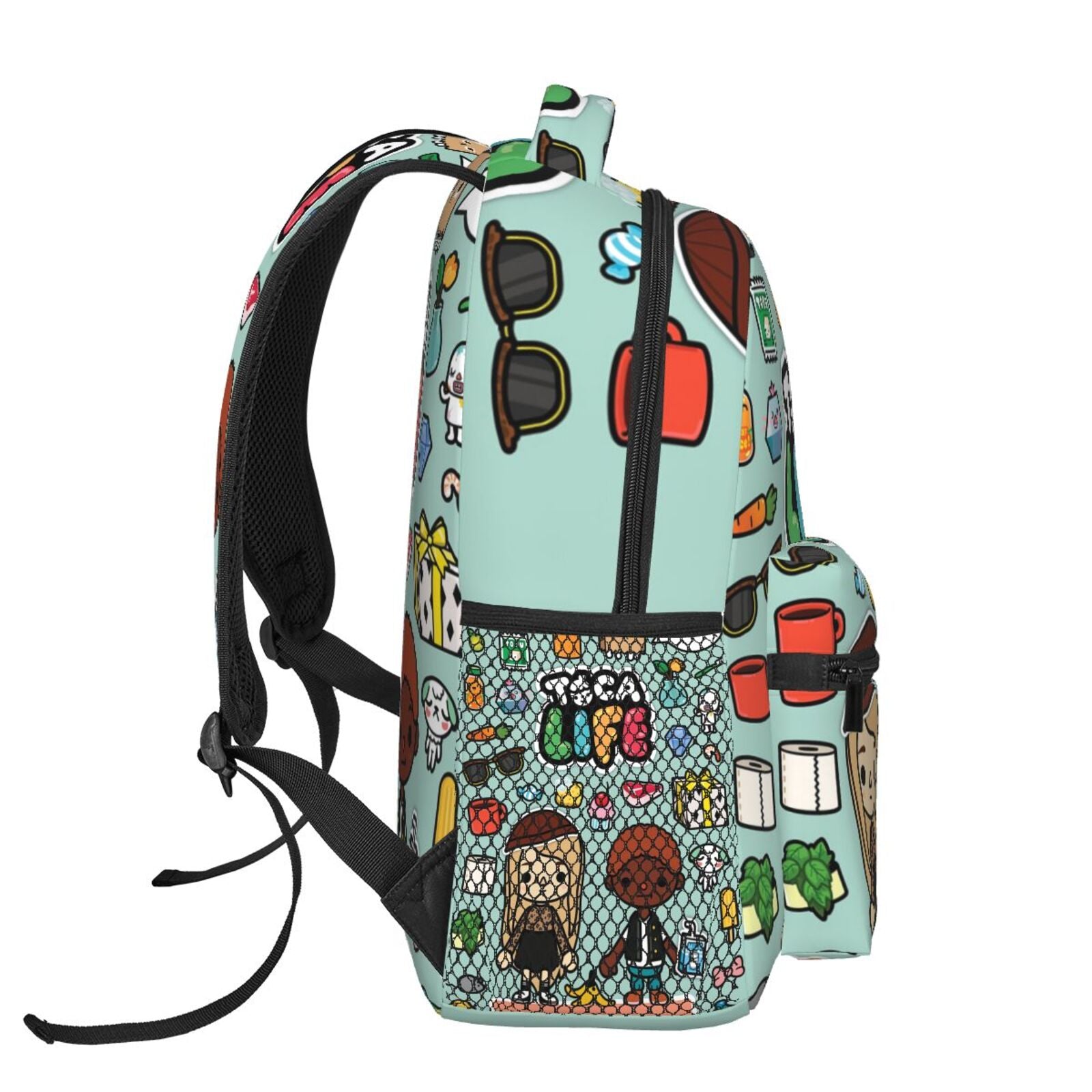 Toca Boca Backpack Laptop Bag Large Capacity Lightweight Daypack I9681