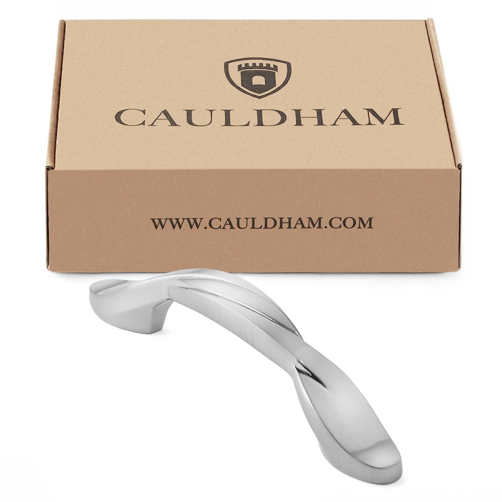 Cauldham 25 Pack Solid Braided Kitchen Cabinet Pulls Handles Satin Nickel K296977