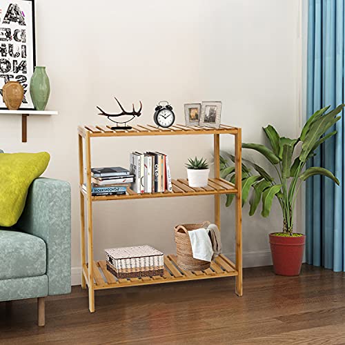 Bamboo Corner Shelf 5-Tier Storage Rack for Bathroom Kitchen K667