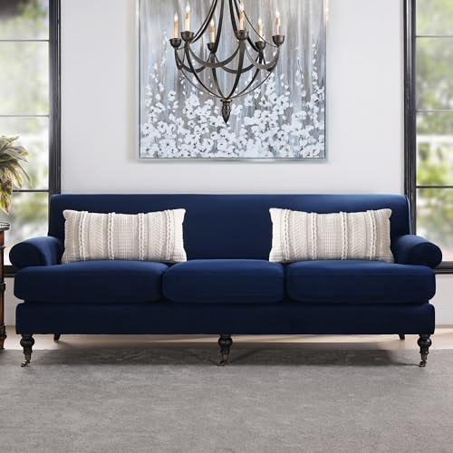Jennifer Taylor Home Alana 88" Lawson French Country Three-Cushion Sofa, Light Beige Linen B47135