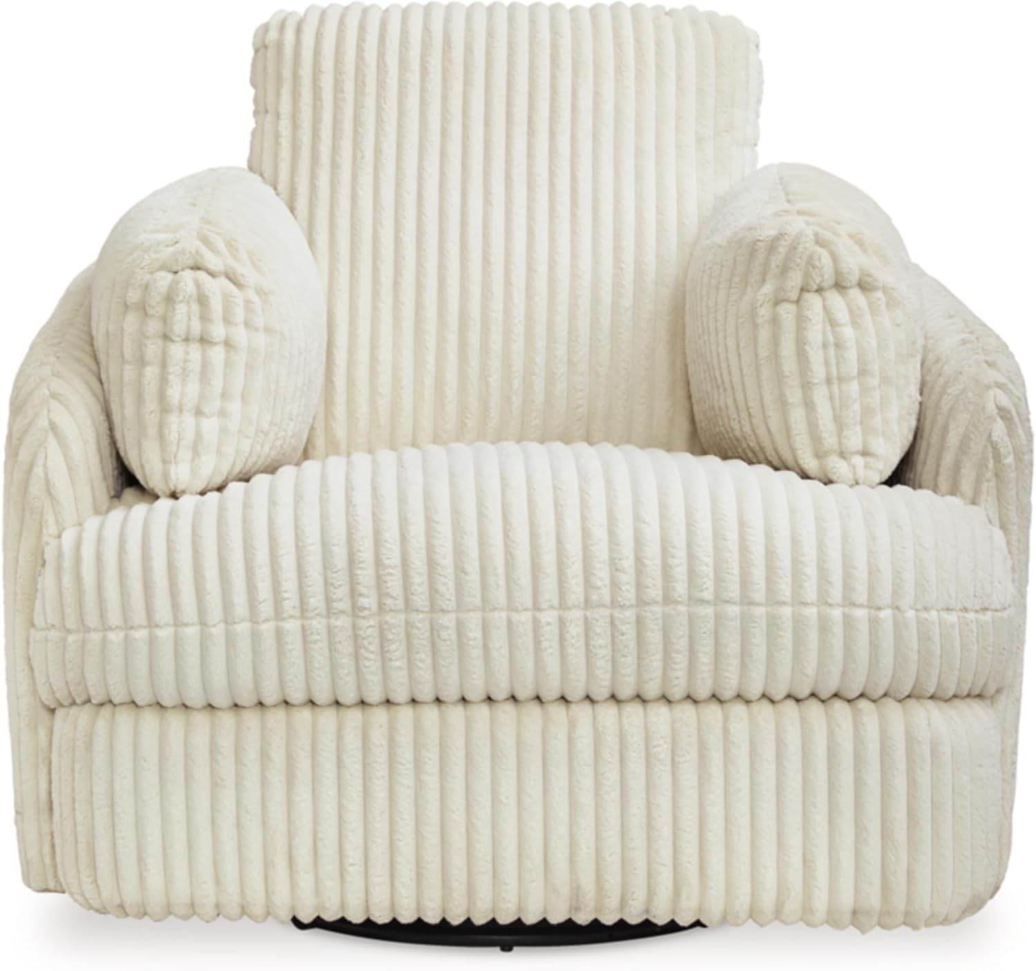 Signature Design by Ashley Tie-Breaker Swivel Glider Recliner, White D6281