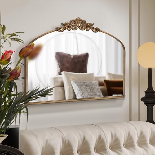 Ornate Gold Arched Mirror 19"X27" F936241
