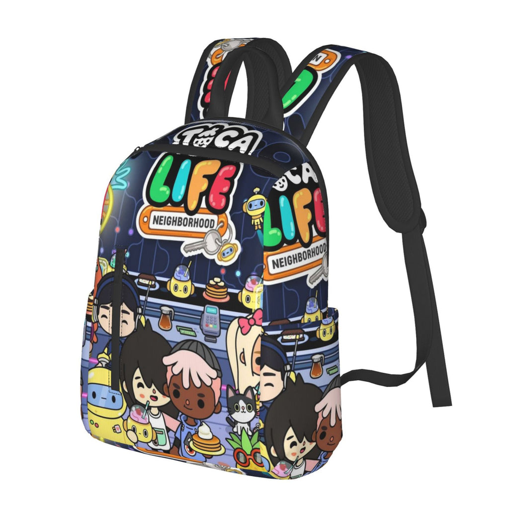 Toca Boca Party Life Backpack Student School Bag Lightweight Unisex K18284