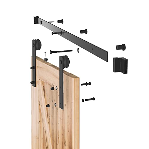 SMARTSTANDARD 6.6FT Barn Door Hardware Kit with Sliding Track, Heavy Duty, Fits 36"-40" Panels P17119