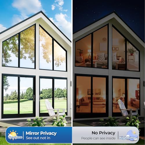 Coavas Window Privacy Film Frosted Glass Decorative Static Cling Sun Blocking Removable Q7188