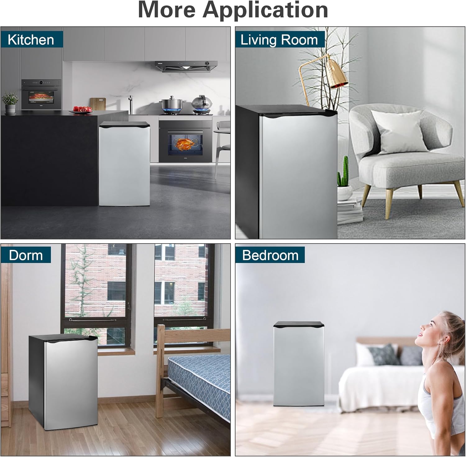 3.1 Cu. Ft. Mini Fridge with Freezer, Single Door, Compact, Silver S780