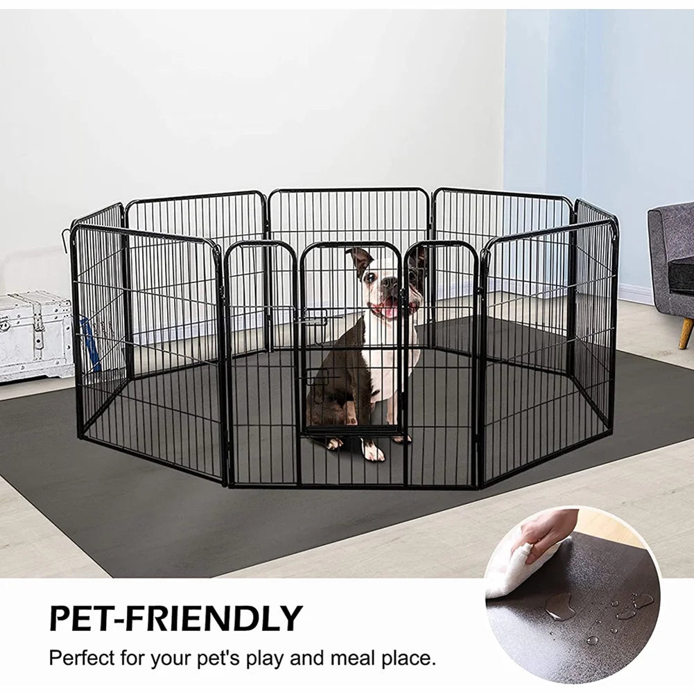 Translucent Black Vinyl Chair Mat for Hard Floors, 63" x 51" K6725