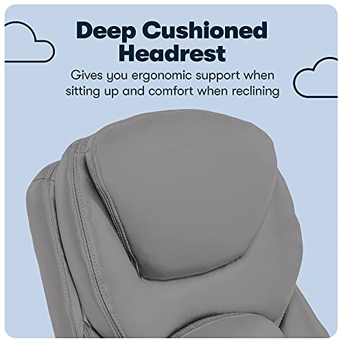 Serta Works Executive Office Chair with Back in Motion Technology, Gray Bonded Leather X1785