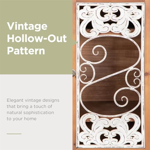 Sophia & William Accent Cabinet with 2 Doors, Distressed Carved Pattern P738031