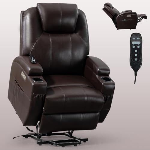 Power Lift Recliner Chair for Elderly with Heat and Massage, Remote Control, Black R52510