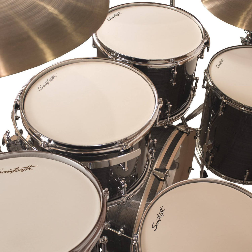 Sawtooth Command Series 7-Piece Drum Set Shell Pack, Silver Streak A85096