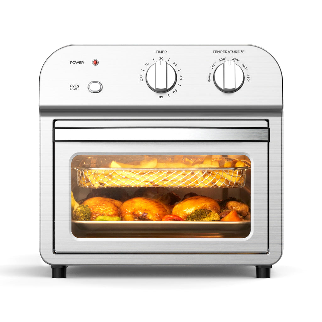 Toaster Oven, Countertop Air Fryer, 1500W Stainless Steel, Silver I28125
