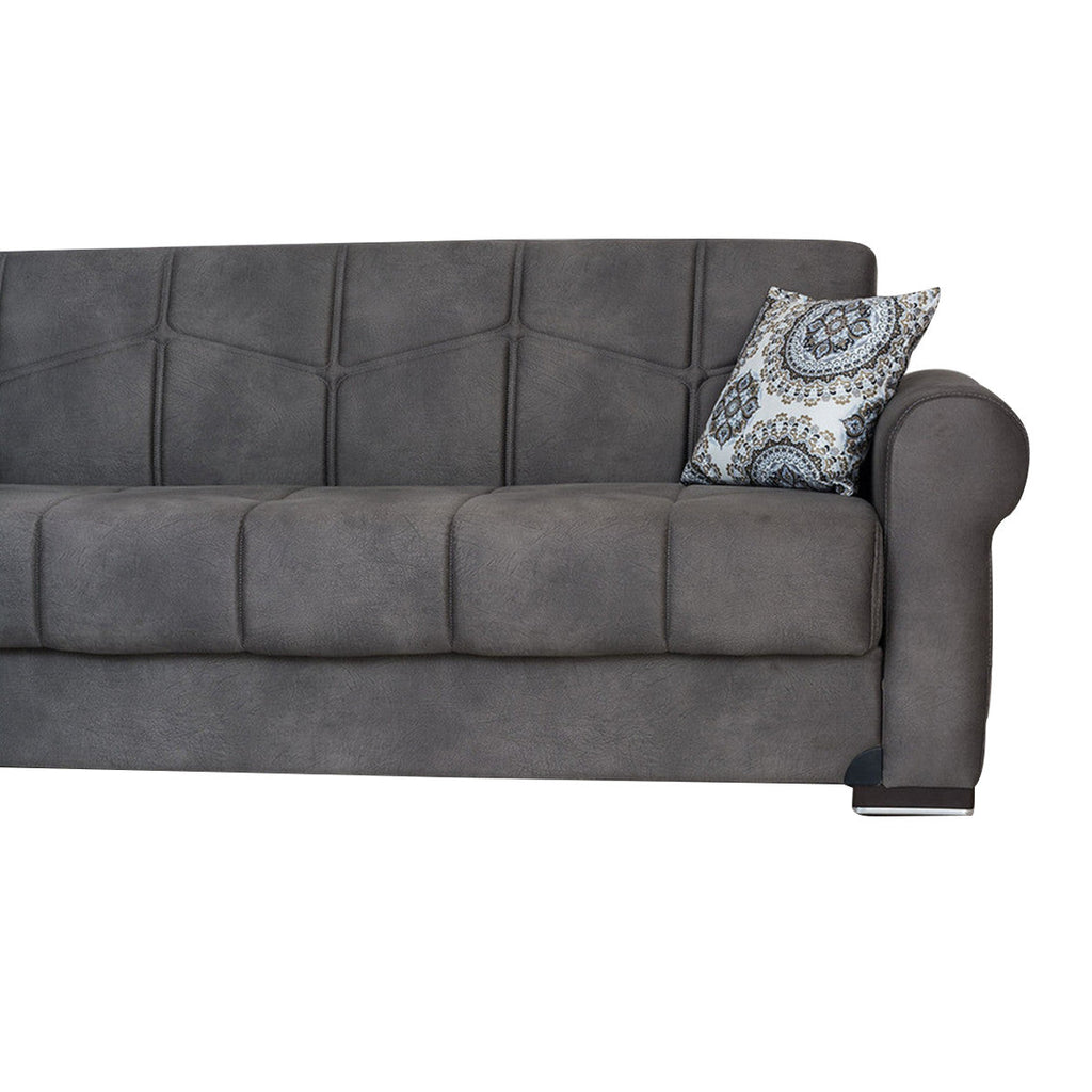 Togo Gray Tufted Back Sofa Bed W228