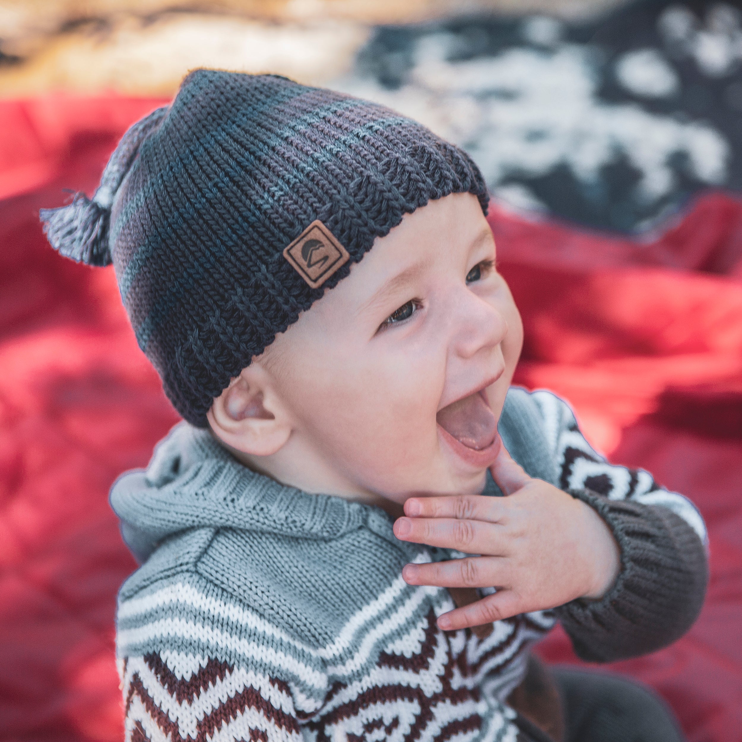 Infant Frosty Stripe Beanie - SALE Y4 Dx