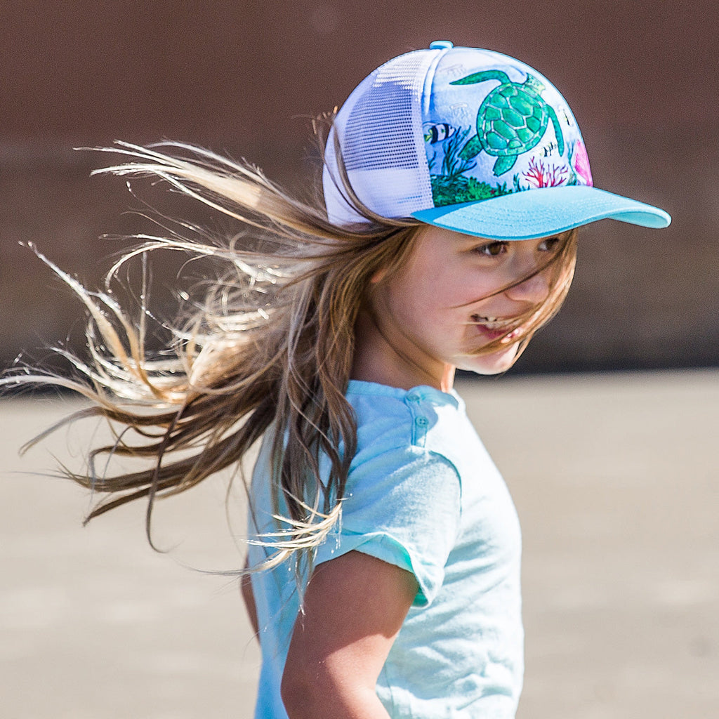 Kids' Sea Turtle Trucker - SALE V1 X0